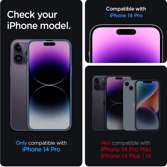 🆕 Spigen Tempered Glass Screen Protector for iPhone 14 Pro [Case Friendly] - Picture 9 of 13